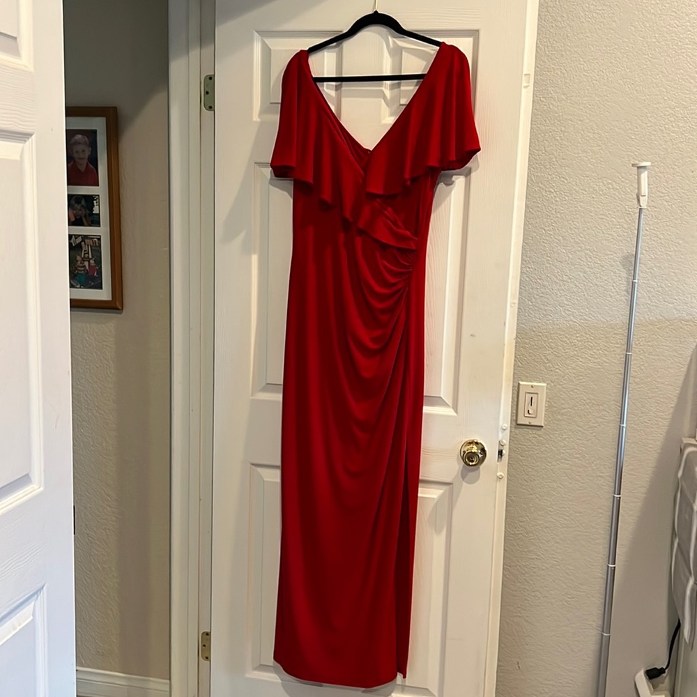 Gorgeous, red Ralph Lauren evening gown.